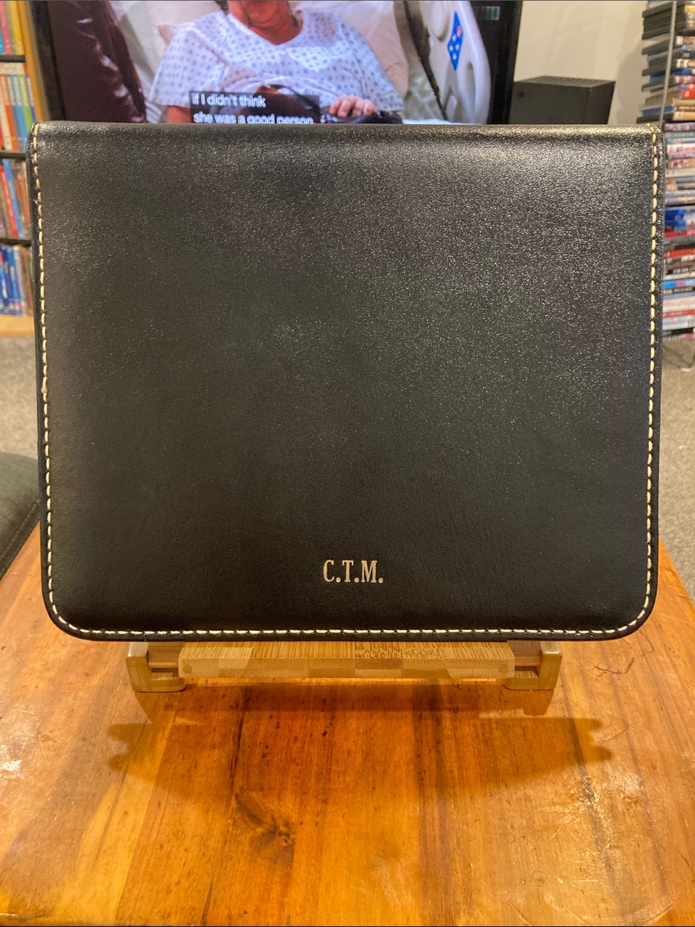 Black Leather Portfolio folder